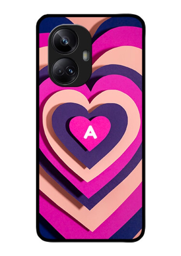 Realme 10 Pro Plus 5G Custom Glass Mobile Case - Cute Heart Pattern Design