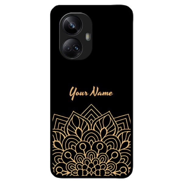 Realme 10 Pro Plus 5G Custom Glass Phone Case - Golden mandala Design