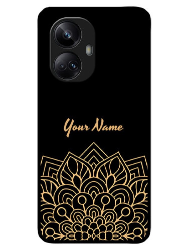 Custom Realme 10 Pro Plus 5G Custom Glass Phone Case - Golden mandala Design
