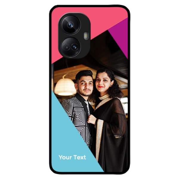 Realme 10 Pro Plus 5G Custom Glass Mobile Case - Stacked Triple colour Design Realme 10 Pro Plus 5G Custom Glass Mobile Case - Stacked Triple colour Design