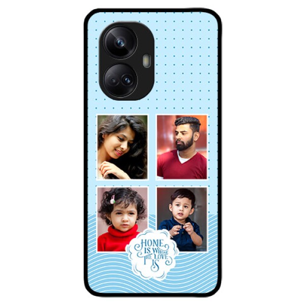 Realme 10 Pro Plus 5G Custom Glass Phone Case - Cute love quote with 4 pic upload Design Realme 10 Pro Plus 5G Custom Glass Phone Case - Cute love quote with 4 pic upload Design