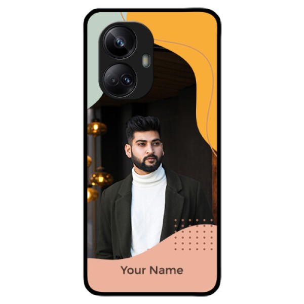 Realme 10 Pro Plus 5G Personalized Glass Phone Case - Tri-coloured overlay design Realme 10 Pro Plus 5G Personalized Glass Phone Case - Tri-coloured overlay design