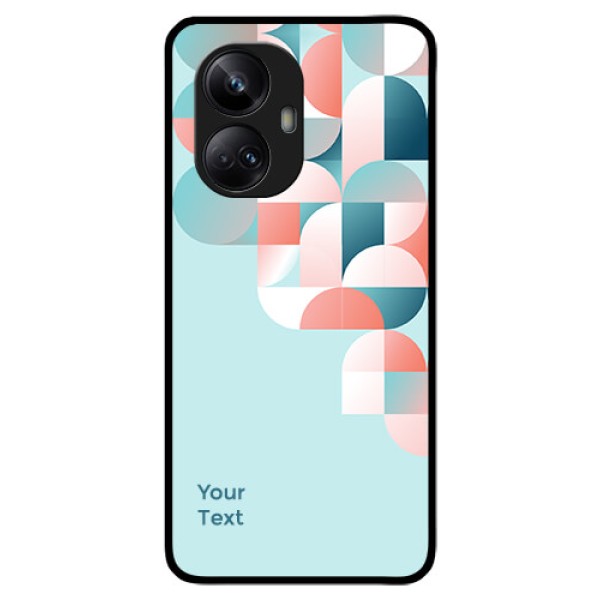 Realme 10 Pro Plus 5G Custom Glass Phone Case - Stylish Semi-circle Pattern Design Realme 10 Pro Plus 5G Custom Glass Phone Case - Stylish Semi-circle Pattern Design