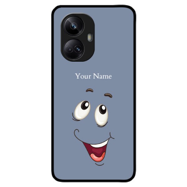 Realme 10 Pro Plus 5G Photo Printing on Glass Case - Laughing Cartoon Face Design