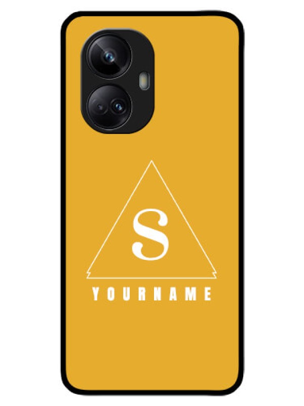 Custom Realme 10 Pro Plus 5G Personalized Glass Phone Case - simple triangle Design