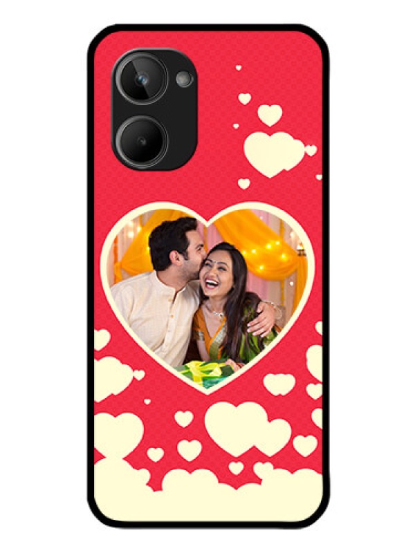 Custom Realme 10 Custom Glass Mobile Case - Love Symbols Phone Cover Design