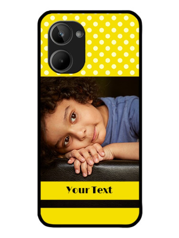 Custom Realme 10 Custom Glass Phone Case - Bright Yellow Case Design