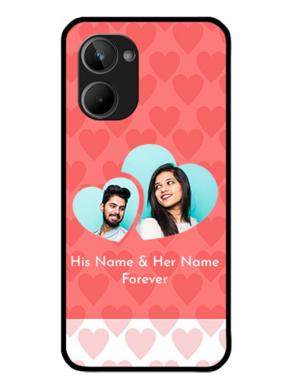 Custom Realme 10 Personalized Glass Phone Case - Couple Pic Upload Design