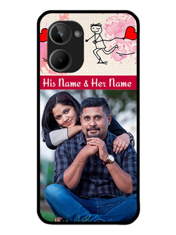 Custom Realme 10 Photo Printing on Glass Case - You and Me Case Design