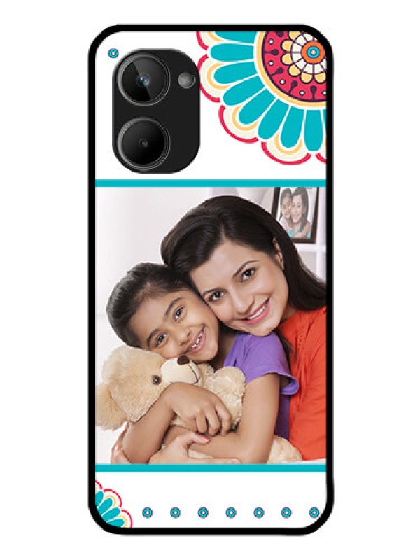 Custom Realme 10 Custom Glass Phone Case - Flower Design