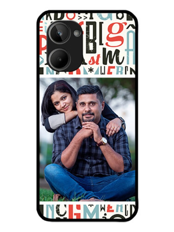 Custom Realme 10 Personalized Glass Phone Case - Alphabet Design