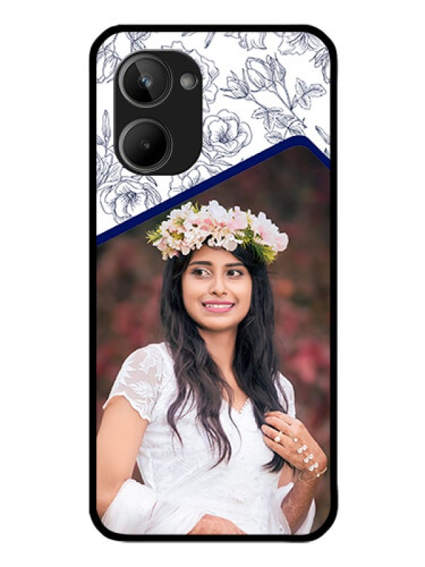 Custom Realme 10 Personalized Glass Phone Case - Premium Floral Design
