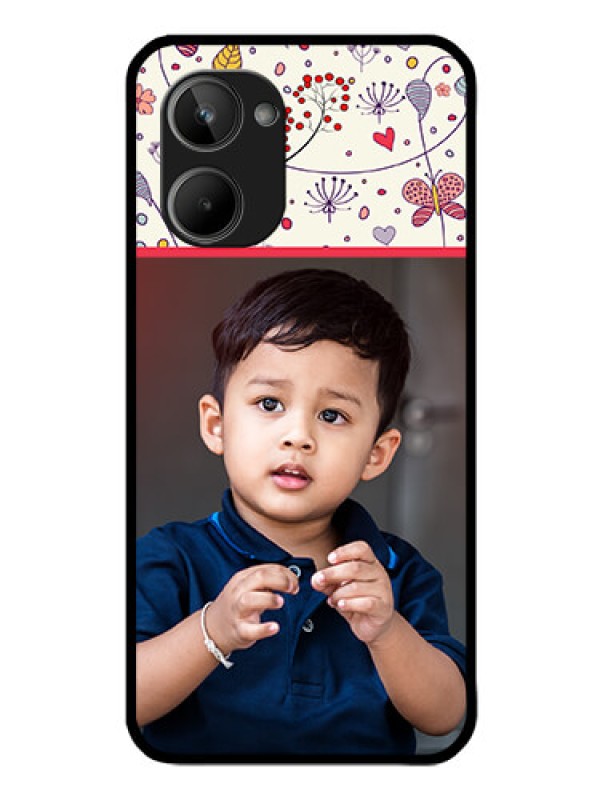 Custom Realme 10 Custom Glass Mobile Case - Premium Floral Design