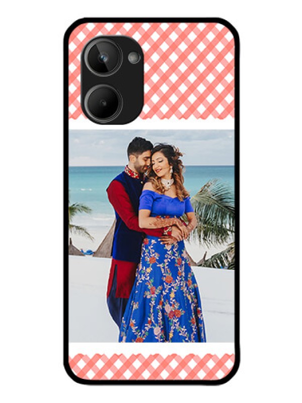 Custom Realme 10 Personalized Glass Phone Case - Pink Pattern Design