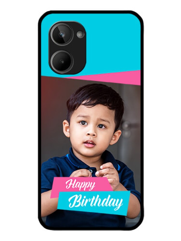 Custom Realme 10 Personalized Glass Phone Case - Image Holder with 2 Color Design