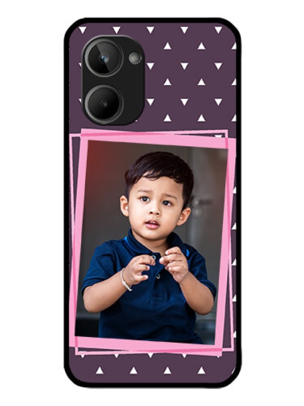 Custom Realme 10 Custom Glass Mobile Case - Triangle Pattern Dotted Design