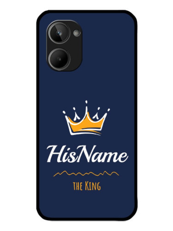Custom Realme 10 Glass Phone Case King with Name