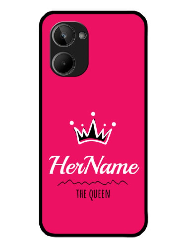 Custom Realme 10 Glass Phone Case Queen with Name