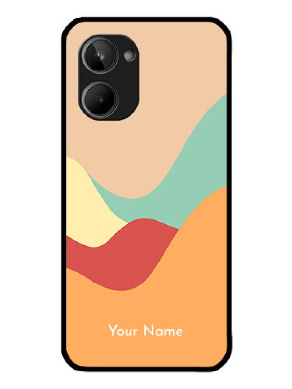Custom Realme 10 Personalized Glass Phone Case - Ocean Waves Multi-colour Design
