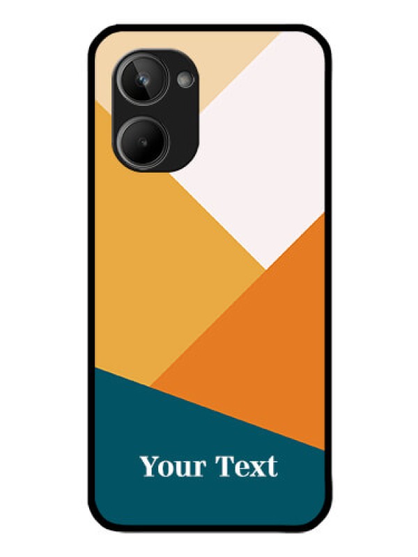 Custom Realme 10 Personalized Glass Phone Case - Stacked Multi-colour Design
