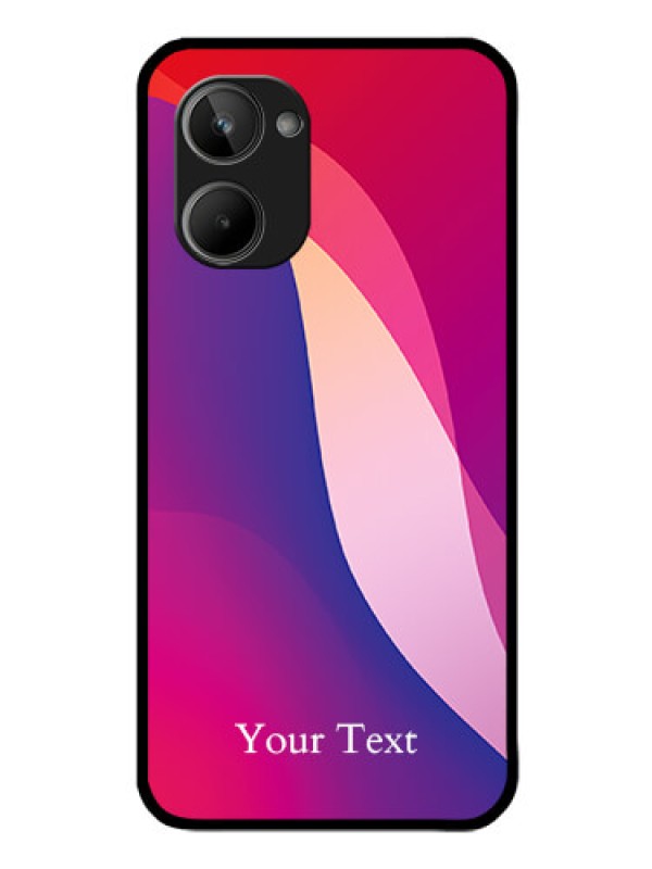 Custom Realme 10 Personalized Glass Phone Case - Digital abstract Overlap Design
