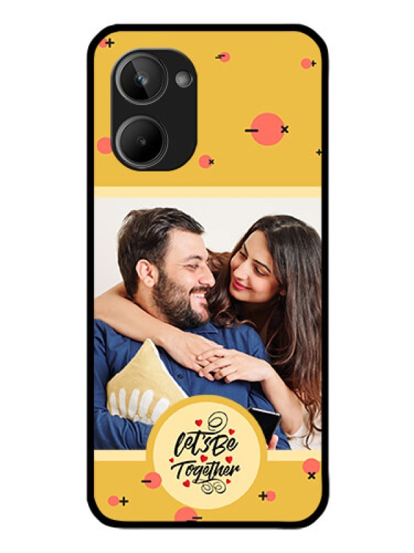Custom Realme 10 Photo Printing on Glass Case - Lets be Together Design