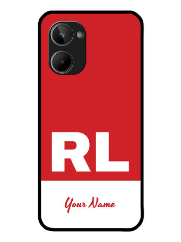 Custom Realme 10 Personalized Glass Phone Case - dual tone custom text Design