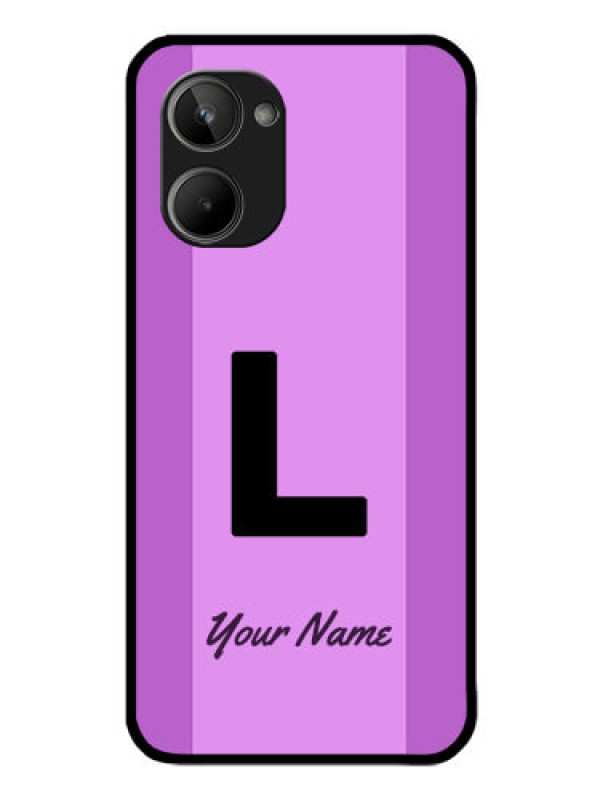 Custom Realme 10 Custom Glass Phone Case - Tricolor custom text Design