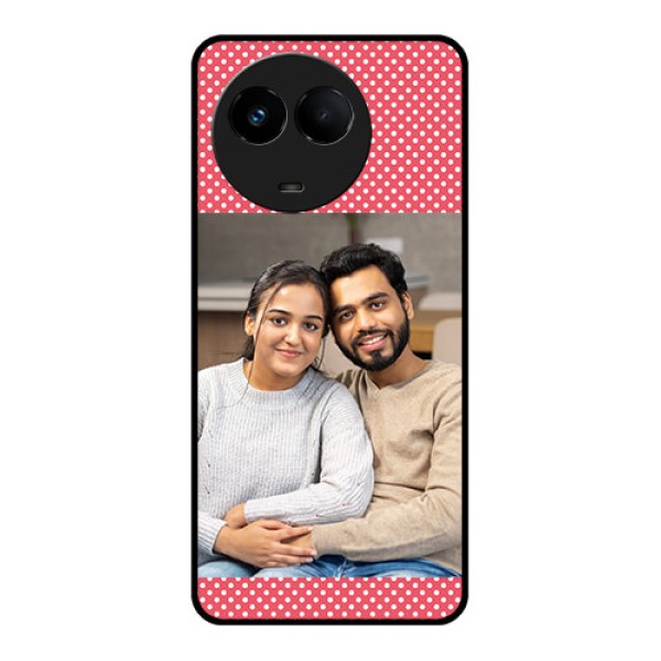 Realme 11 5G Custom Glass Phone Case - White Dotted Design