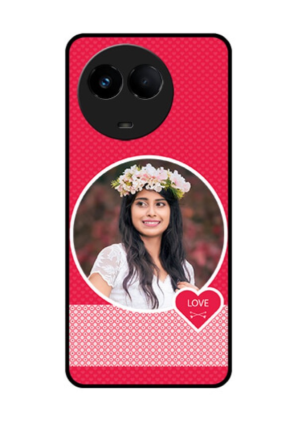Realme 11 5G Personalised Glass Phone Case - Pink Pattern Design