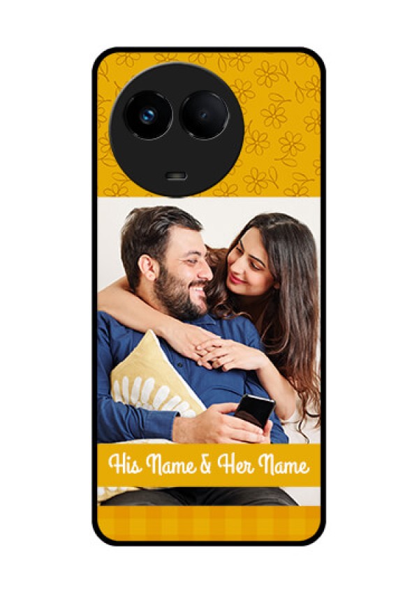 Realme 11 5G Custom Glass Mobile Case - Yellow Floral Design