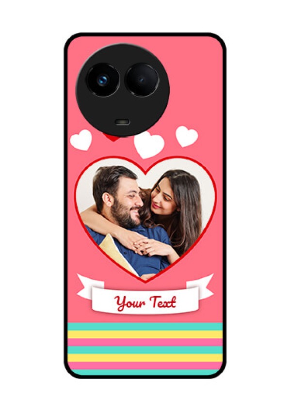 Realme 11 5G Photo Printing on Glass Case - Love Doodle Design