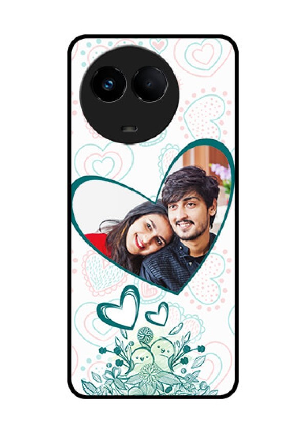 Realme 11 5G Photo Printing on Glass Case - Premium Couple Design