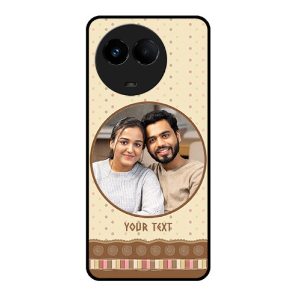 Realme 11 5G Custom Glass Mobile Case - Brown Dotted Mobile Case Design