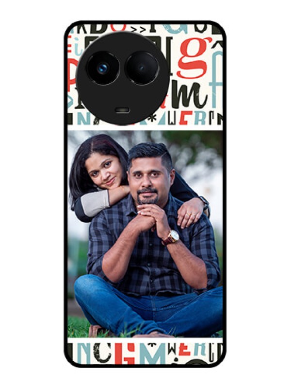 Custom Realme 11 5G Personalized Glass Phone Case - Alphabet Design