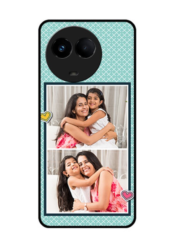 Realme 11 5G Custom Glass Phone Case - 2 Image Holder with Pattern Design