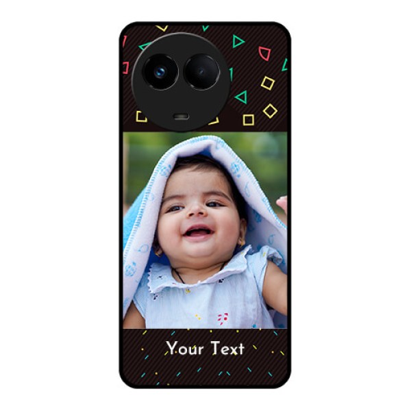 Realme 11 5G Custom Glass Phone Case - with confetti birthday design Realme 11 5G Custom Glass Phone Case - with confetti birthday design