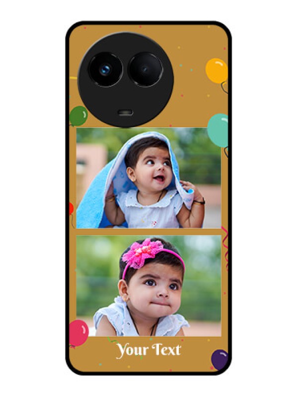 Custom Realme 11 5G Personalized Glass Phone Case - Image Holder with Birthday Celebrations Design