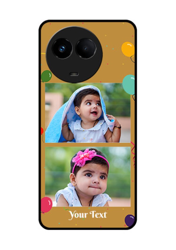 Realme 11 5G Personalized Glass Phone Case - Image Holder with Birthday Celebrations Design