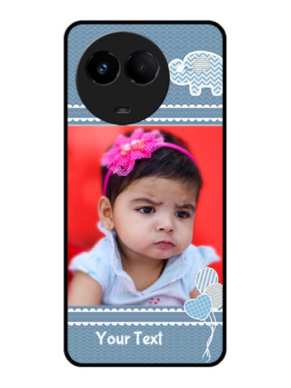Custom Realme 11 5G Photo Printing on Glass Case - with Kids Pattern Design