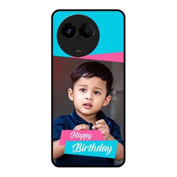 Realme 11 5G Personalized Glass Phone Case - Image Holder with 2 Color Design