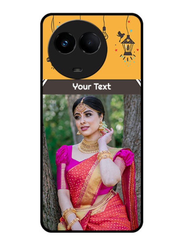 Custom Realme 11 5G Custom Glass Mobile Case - with Family Picture and Icons