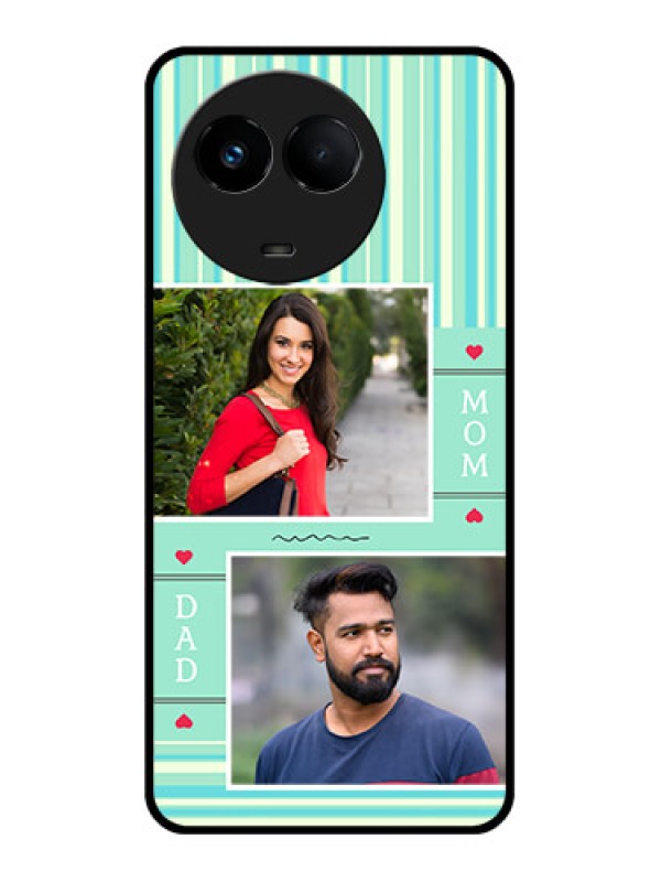 Custom Realme 11 5G Custom Glass Phone Case - Mom & Dad Pic Design