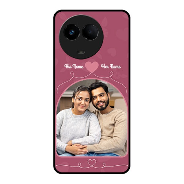 Realme 11 5G Photo Printing on Glass Case - Love Floral Design
