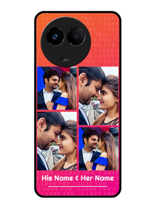 Custom Realme 11 5G Custom Glass Phone Case - I Love You Pink Design