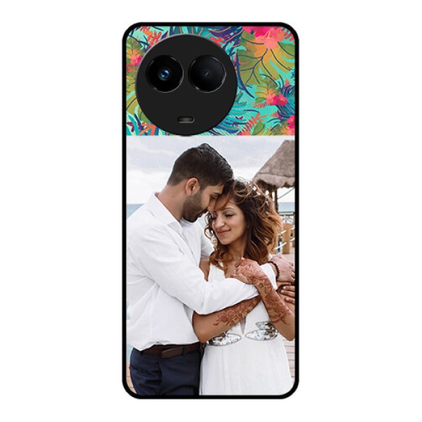 Realme 11 5G Photo Printing on Glass Case - Watercolor Floral Design Realme 11 5G Photo Printing on Glass Case - Watercolor Floral Design