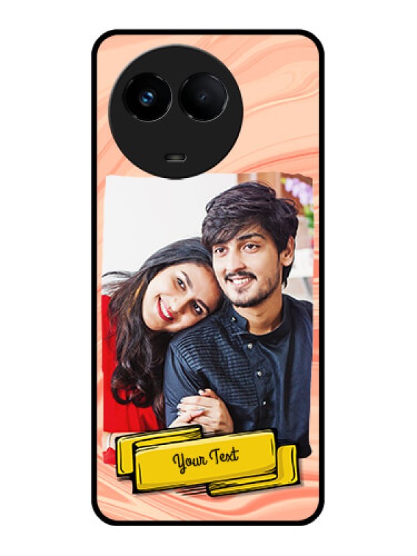 Custom Realme 11 5G Personalized Glass Phone Case - Marble Texture Design