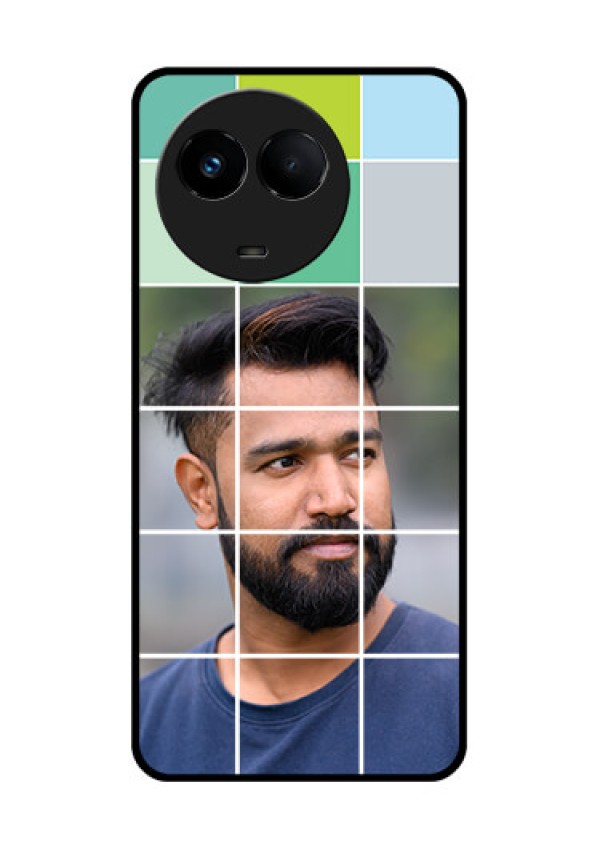 Realme 11 5G Photo Printing on Glass Case - with white box pattern