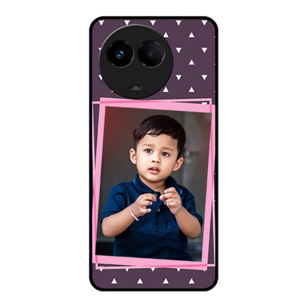 Realme 11 5G Custom Glass Mobile Case - Triangle Pattern Dotted Design Realme 11 5G Custom Glass Mobile Case - Triangle Pattern Dotted Design