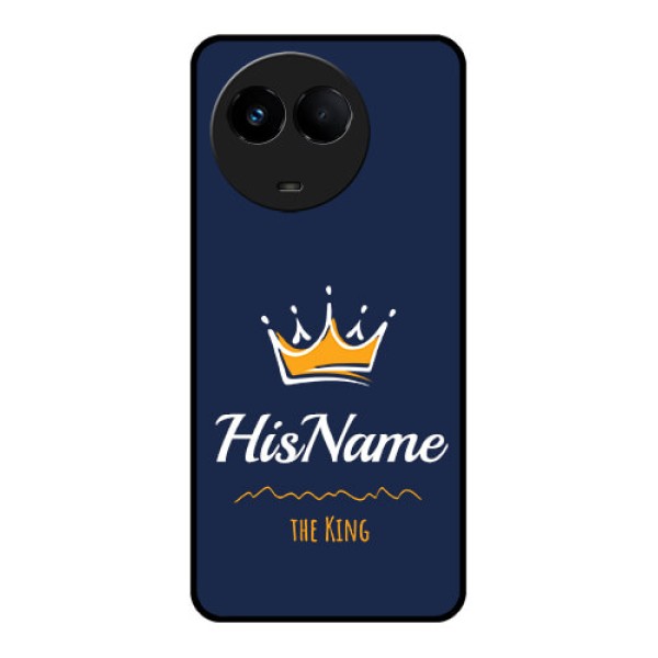 Realme 11 5G Glass Phone Case King with Name